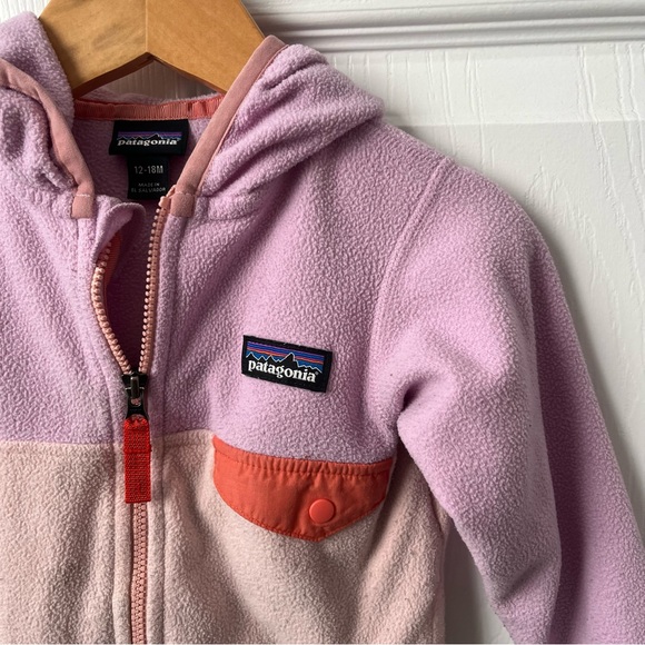 Patagonia Fleece Pink 12-18 Months - Picture 3 of 5
